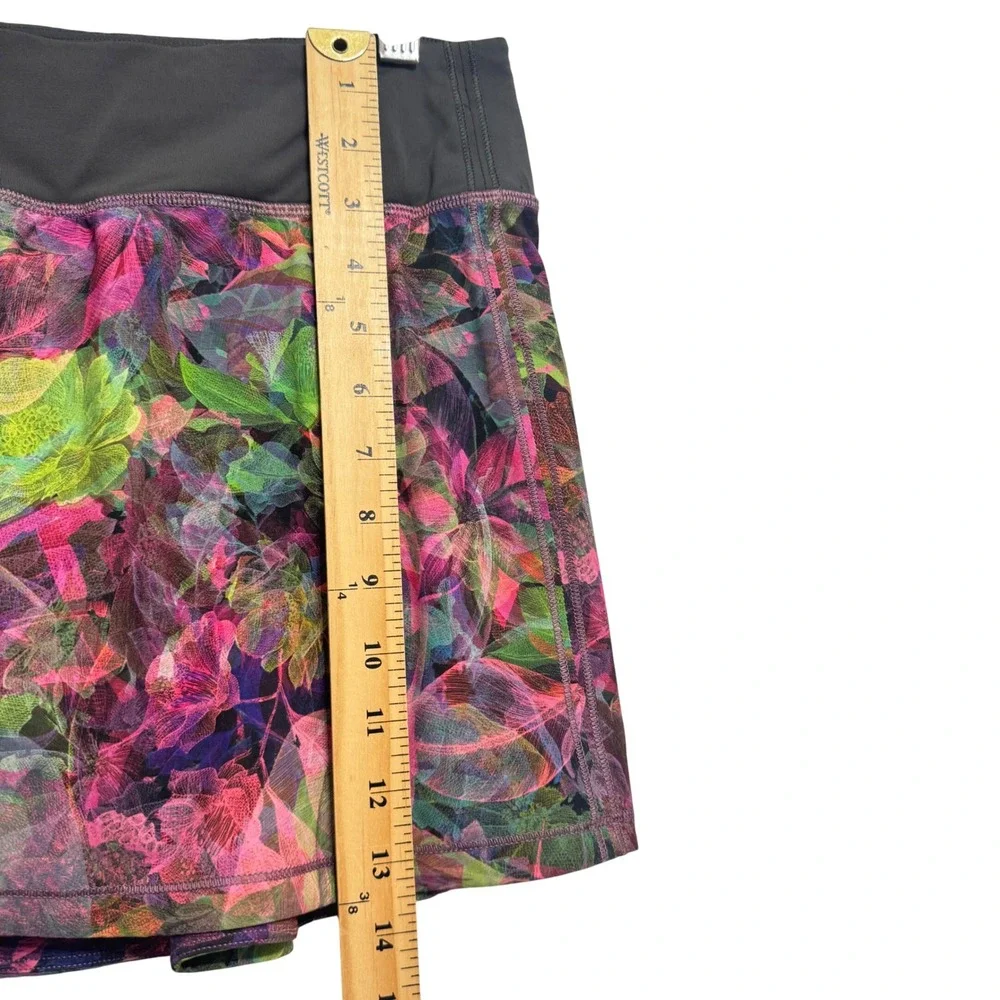 Lululemon Pace Rival‎ Skort Womens 6 Vivid Floral Tone Multi Mid-Rise